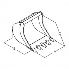 Balde escavação JCB 8016 egb0200 bico 17 7